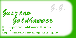 gusztav goldhammer business card